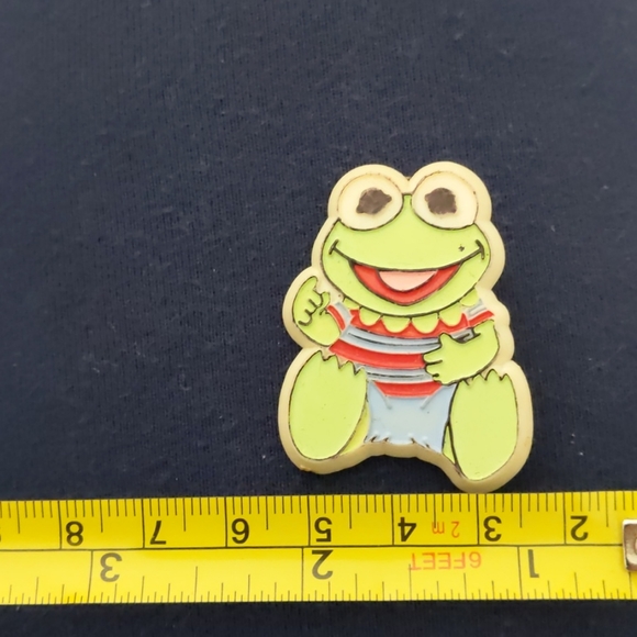 Set of Vintage "Muppet Babies" Kermit Barrettes - Picture 7 of 8